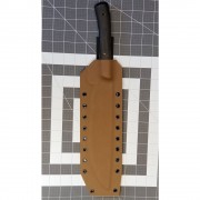 Hand Crafted Leather Knife Sheath, Kydex And Sheepskin Lined by Dragonthorn  Leatherworks
